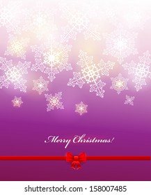 Elegant Vector Christmas background with white snowflakes. Vector design