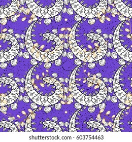 Elegant vector classic pattern. Abstract background with repeating elements. Violet and white pattern.