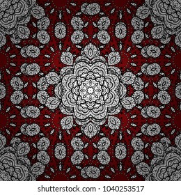 Elegant vector classic pattern. Seamless abstract background with repeating elements. Black, white and red and colorful pattern.
