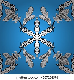 Elegant vector classic pattern. Seamless abstract background with repeating elements. Blue and white pattern.