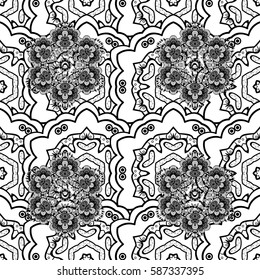 Elegant vector classic pattern. Seamless abstract background with repeating elements. And white pattern.