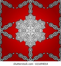 Elegant vector classic pattern. Seamless abstract background with repeating elements. Red and white pattern.