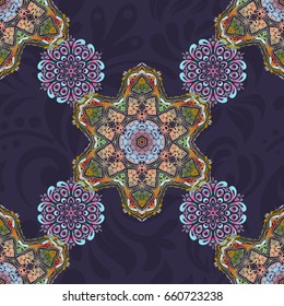 Elegant vector classic seamless pattern. Seamless abstract texture with red and green repeating elements. Cute print.
