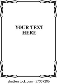 Elegant vector decorative frame on white background