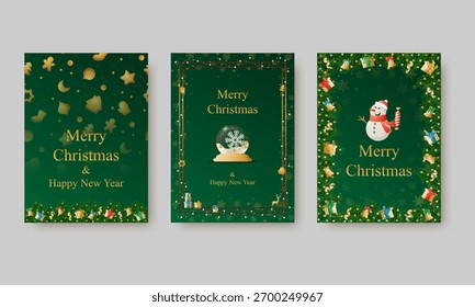 Elegant vector design for Christmas invitation, card, poster, wallpaper. Christmas ball, snow background, festive frame on colored background.