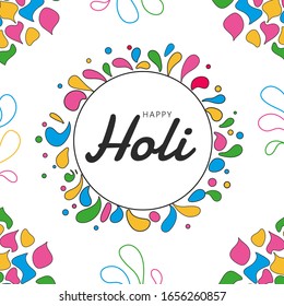 Elegant vector design for Happy Holi, Indian Festival of Colors Celebrations. 