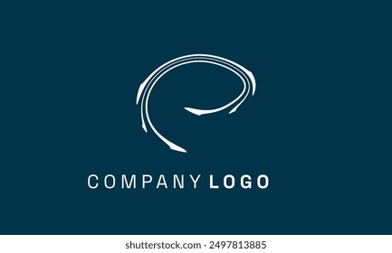 Elegant Vector Design of an ‘E’ Wave Logo Featuring Fluid Curves and Modern Aesthetics for Tech and Innovation Branding