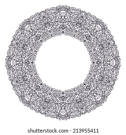 Elegant Vector Doodle Frame. Hand-drawn background with place for text. eps8