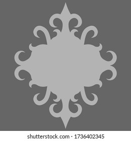 Elegant vector figure. Interesting monograms. Shades of grey.