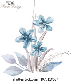 Elegant Vector Floral Arrangement for Greeting Card or Invitation Design.