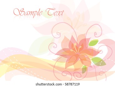 Elegant vector floral background design.