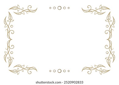 An Elegant Vector Floral Decorative Border for Invitations or Various Designs