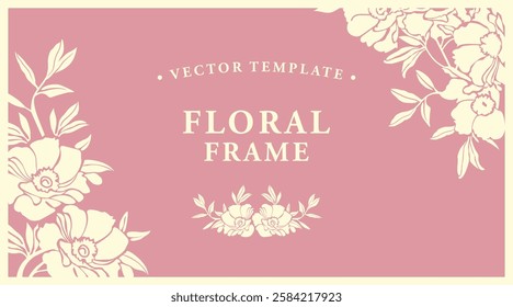 Elegant vector Floral Frame Design