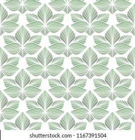 Elegant Vector Floral Ornamental Seamless Pattern. Geometric Flower Stylish Texture. Abstract Retro Tile Texture.