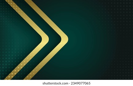Eleganter Vector Gradient Golden Luxury Green Hintergrund, kann für Business-Designs, Präsentationen oder alle geeigneten Designs verwendet werden.