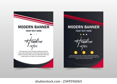 Élégant modèle de bannière pointillée pour motifs vectoriels, peut être utilisé pour les conceptions d'entreprise, les conceptions de présentations ou tous les designs appropriés.