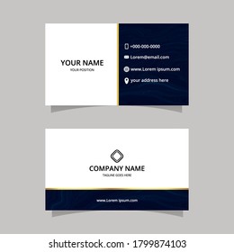 Elegant Vector graphic of business card design template with liquid marble texture background. modern black color.