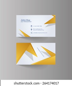 Elegant vector graphic business card with sample text