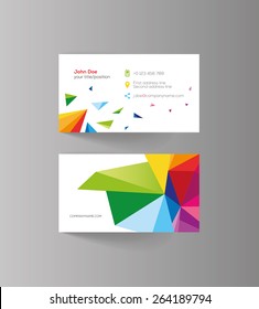 Elegant vector graphic business card with sample text