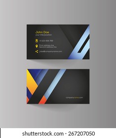Elegant vector graphic business card with sample text