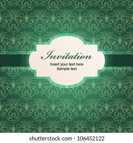 Elegant vector greeting card with laces