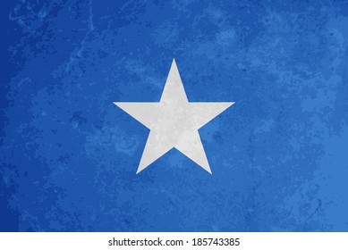 Elegant vector grunge textured flag design of somalia.