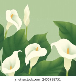 Elegant vector hand painted flower illustration