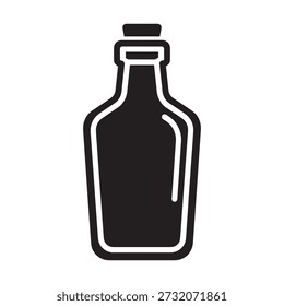 Elegant vector illustration of a classic bottle, perfect for various design projects. Ideal for branding, packaging, and digital media.
