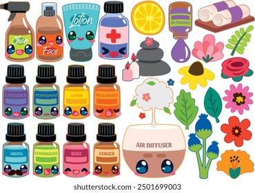 Elegant vector illustration of an essential oil bottle, featuring natural elements and soothing design. Perfect for wellness-themed projects, aromatherapy content, and holistic health designs.