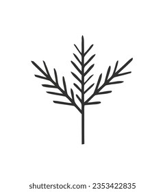 Elegant vector illustration featuring an abstract branch, a harmonious blend of nature's beauty and artistic design