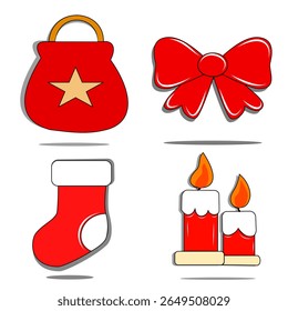 An elegant vector illustration featuring various red gift boxes and decorative bows, perfect for celebrations, holidays, and special occasions. Conveys joy, giving, and festive spirit.