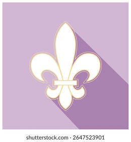 An elegant vector illustration of a fleur-de-lis, showcasing its classic and intricate design