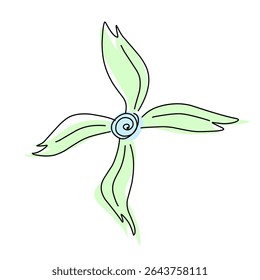 Elegant vector illustration of a single stylized flower. Ideal for use in botanical designs, decorative artwork, nature themes, and floral branding elements.