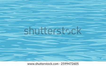 Elegant vector illustration of a tranquil water surface reflecting soft blue hues, embodying serenity and depth, ideal for backgrounds and creative projects