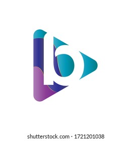 Elegant vector illustration of a triangle with the initials b creative logo design