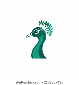 Elegant vector illustration of a vibrant peacock with intricate feather details, perfect for decorative designs, t-shirts, and digital art.