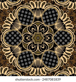 elegant vector Javanese ethnic batik pattern template