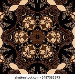 elegant vector Javanese ethnic batik pattern template
