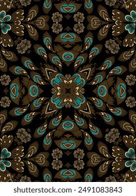 elegant vector Javanese ethnic batik pattern template