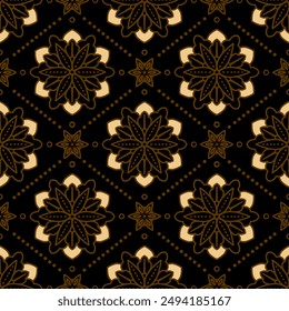 elegant vector Javanese ethnic batik pattern template