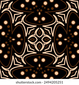 elegant vector Javanese ethnic batik pattern template