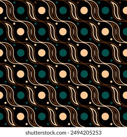 elegant vector Javanese ethnic batik pattern template