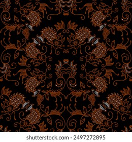 elegant vector Javanese ethnic batik pattern template