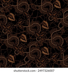 elegant vector Javanese ethnic batik pattern template