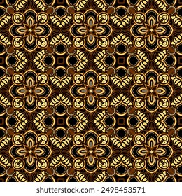 elegant vector Javanese ethnic batik pattern template
