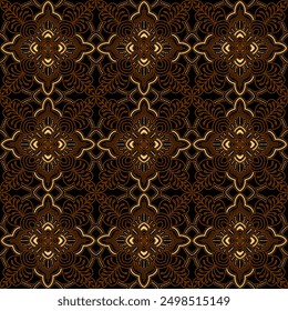 elegant vector Javanese ethnic batik pattern template