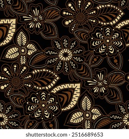 elegant vector Javanese ethnic batik pattern template