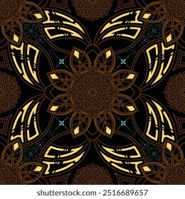 vetor elegante javanês modelo padrão batik étnico