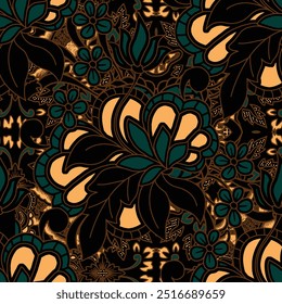 vetor elegante javanês modelo padrão batik étnico