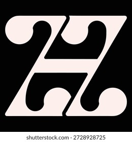 Elegantes Vektor-Buchstabe-H-Logo-Design - Minimalistisches Initial-Monogramm für Branding-, Identity- und Grafikdesign-Projekte